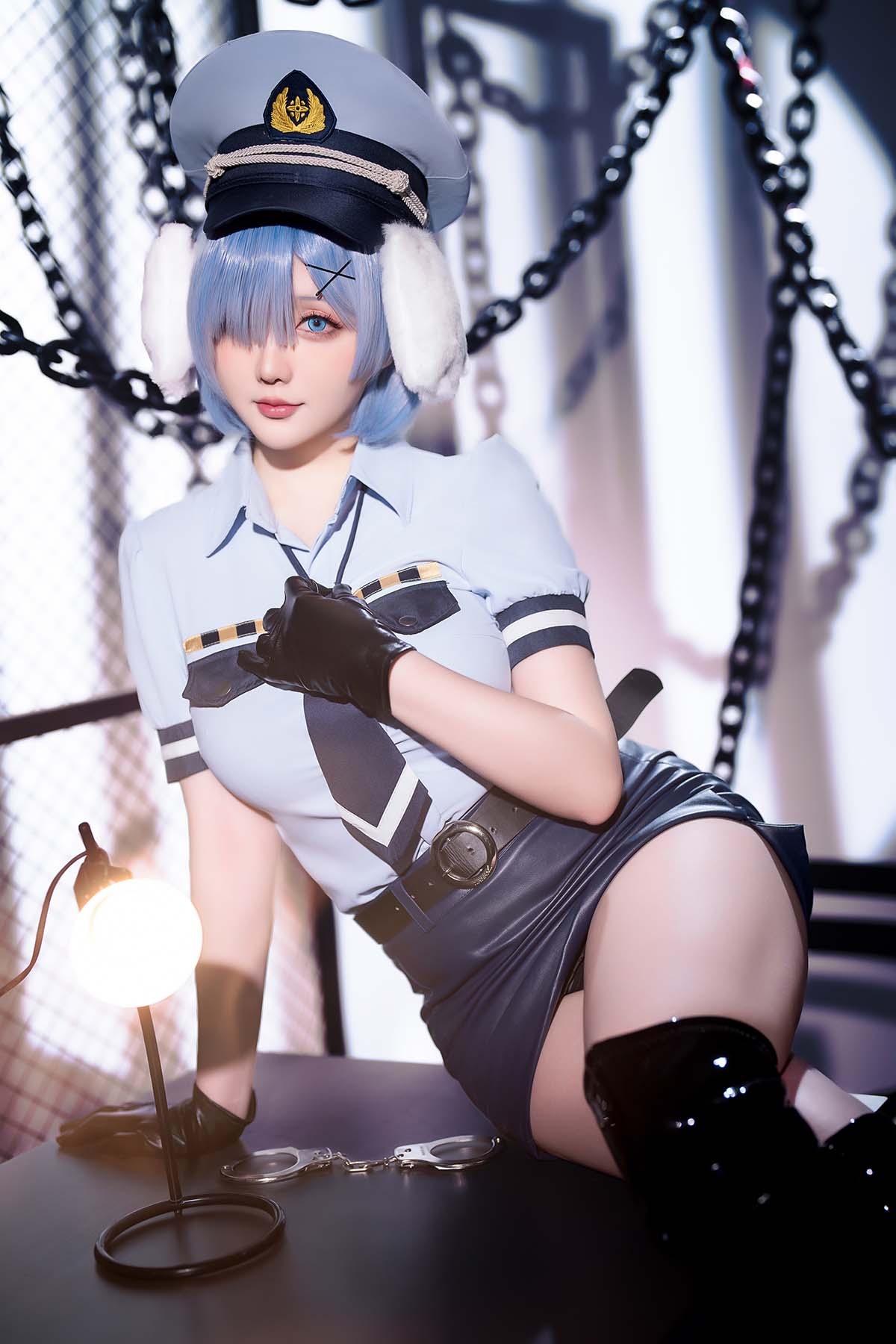 星之迟迟 – RE0 蕾姆 狗耳警官 Cosplay-第1张