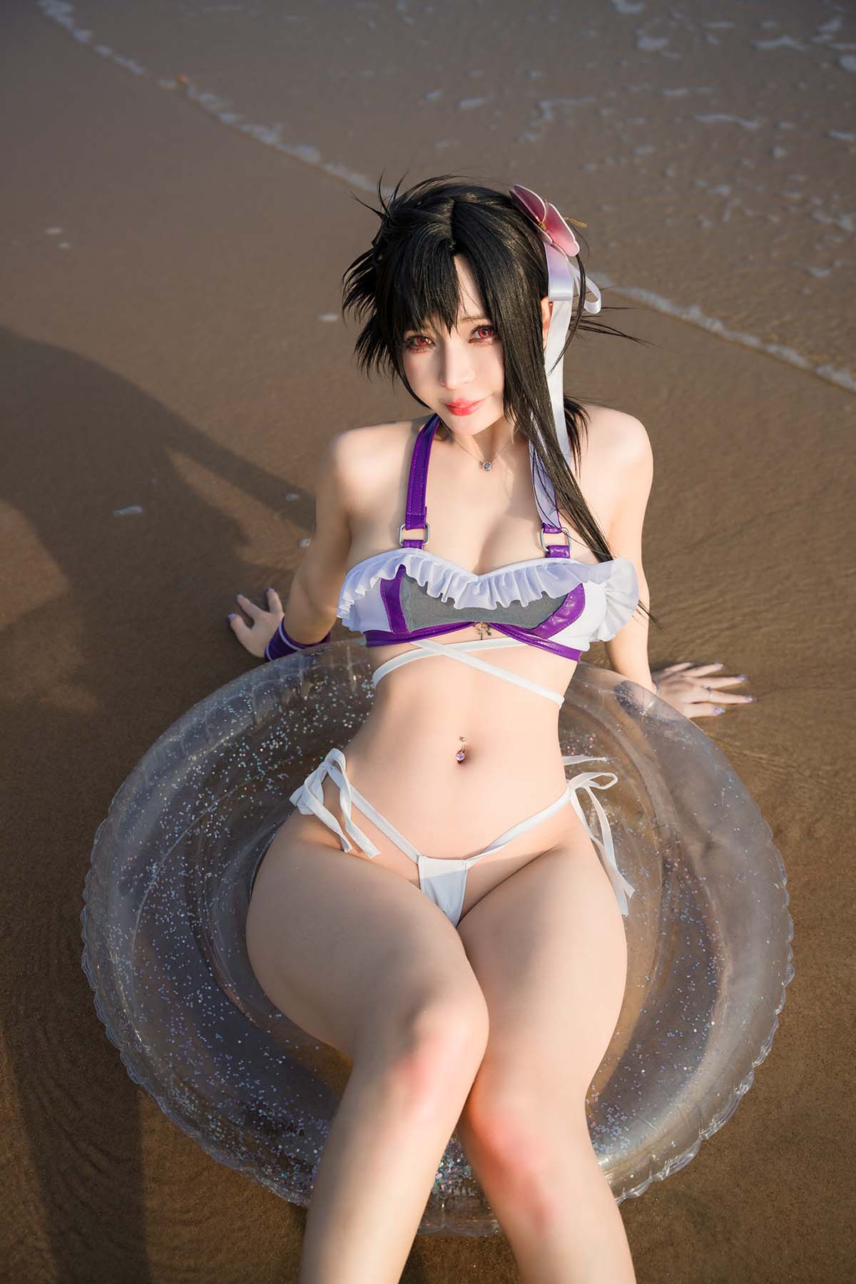 Umeko J – Tifa Swimsuit Cosplay-第1张
