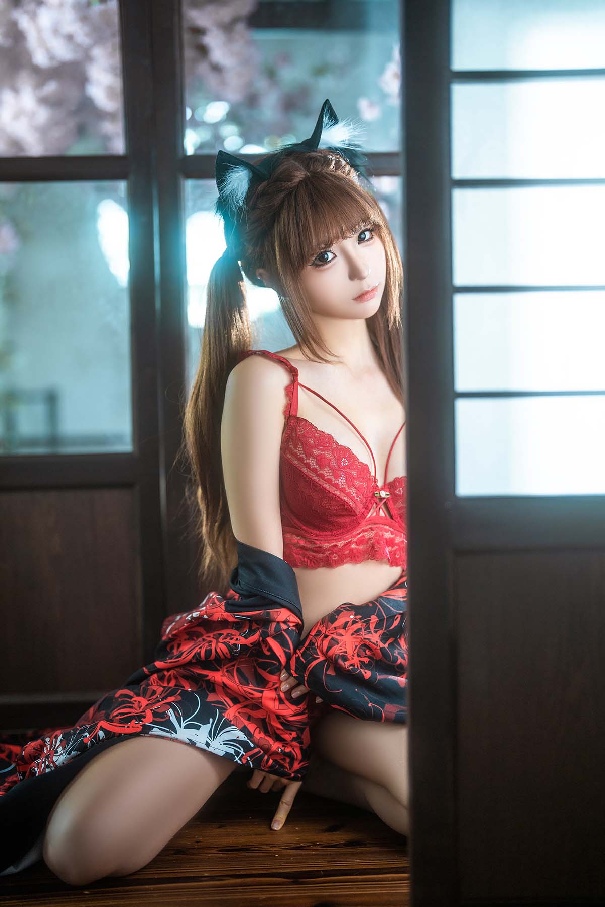 蠢沫沫 – 捆绑和服 Cosplay-第1张