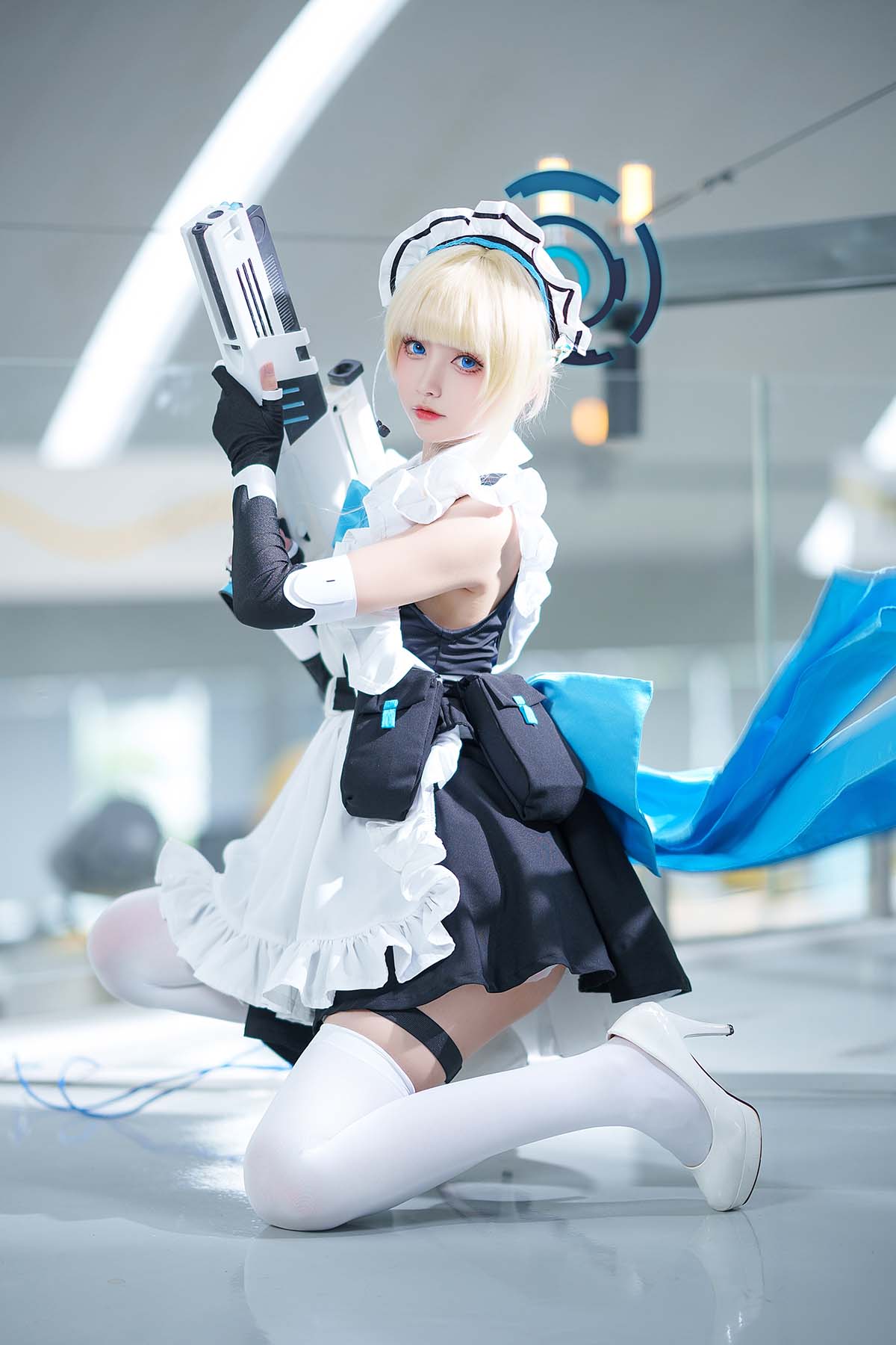 大大卷卷小卷 – 碧蓝档案飞鸟马时 短女仆 Cosplay-第1张
