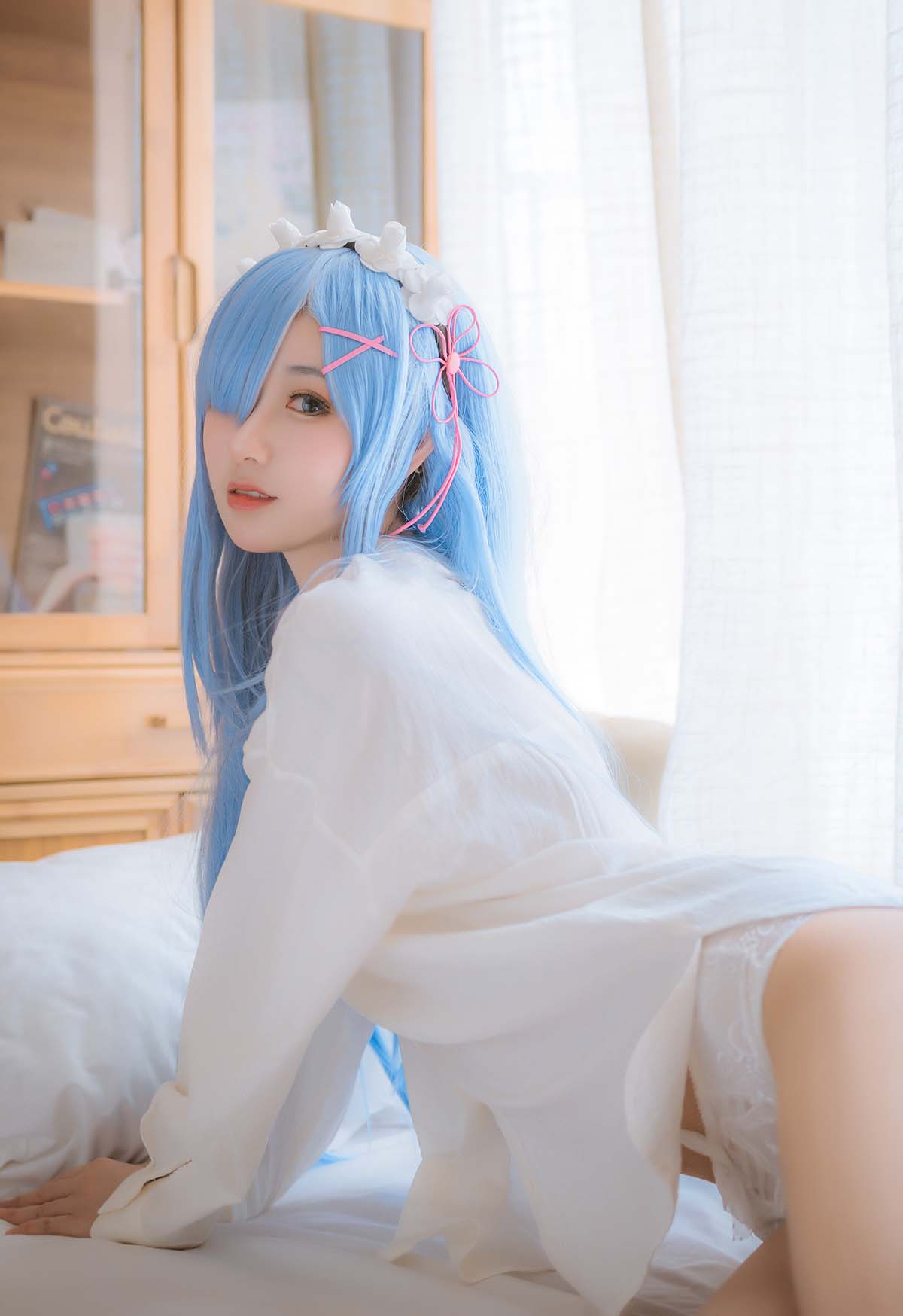 羽生三未图集 – 蕾姆 Cosplay-第1张