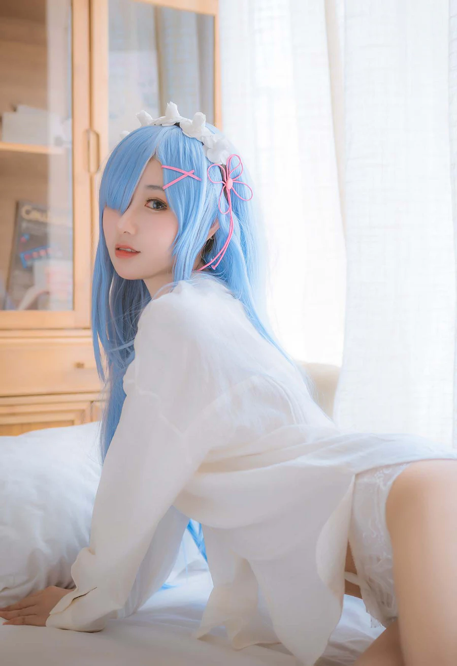 羽生三未图集 – 蕾姆 Cosplay-第1张