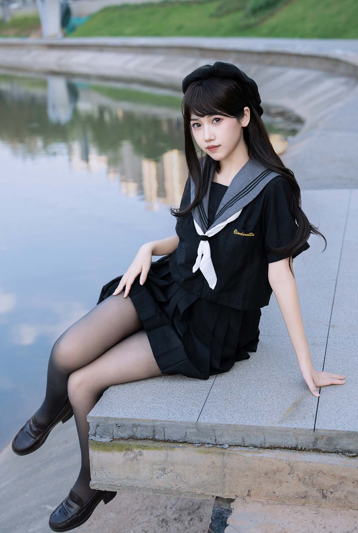 不呆猫 – 放课后野外JK Cosplay-第1张