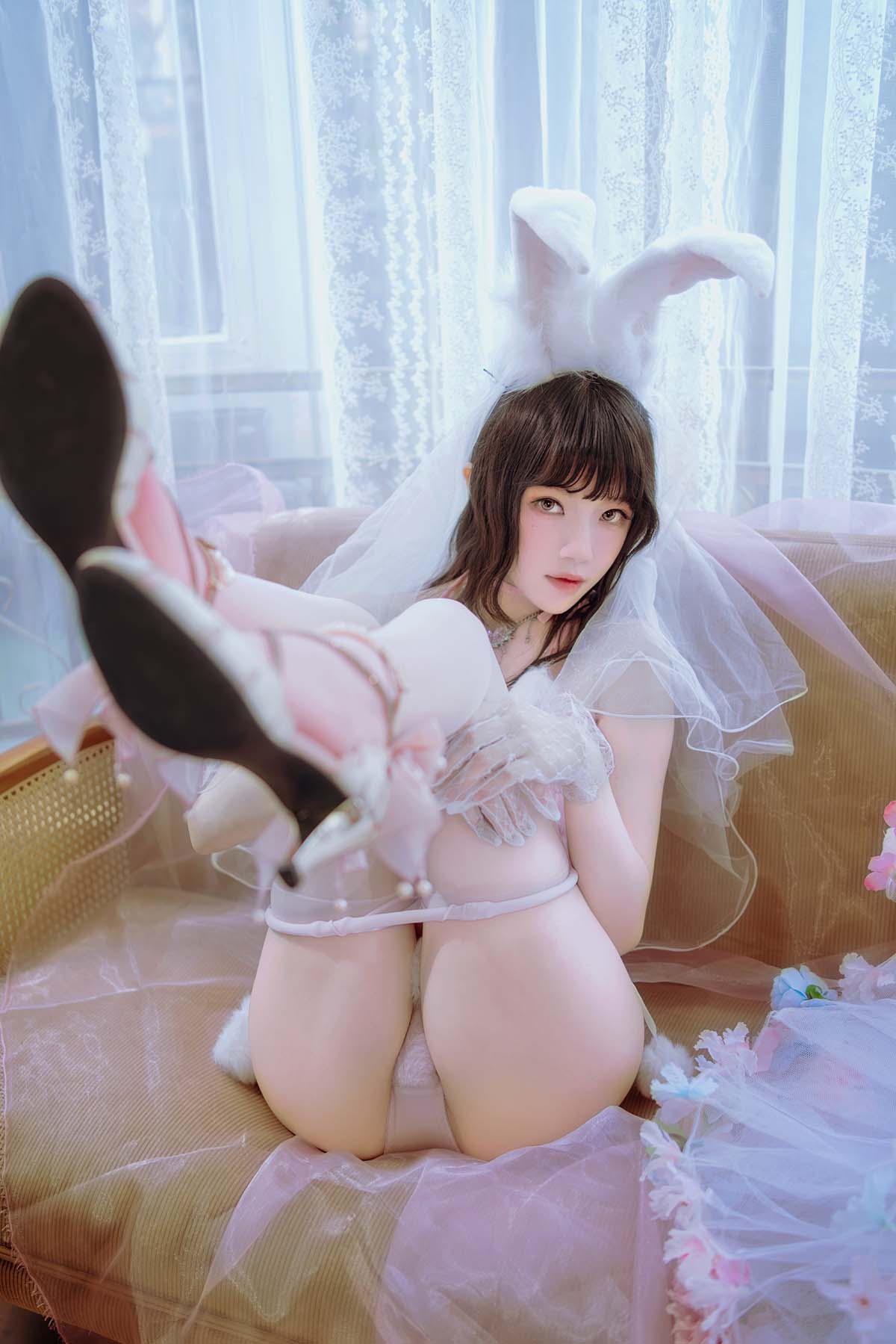 桜桃喵 – 花嫁兔 Cosplay-第1张