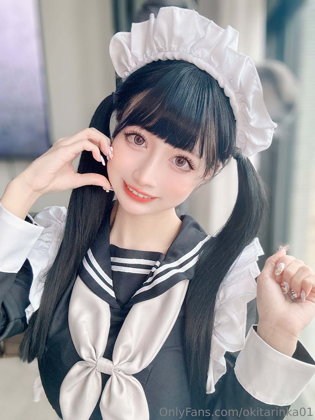 沖田凜花Rinka – Sailor Suit Maid Cosplay-第1张