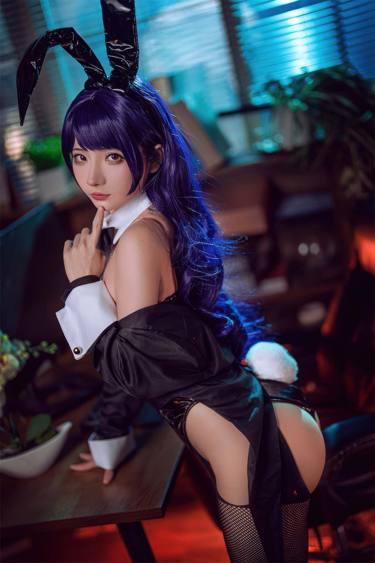 是三不是世w – 喜多川海梦 紫发兔女郎 Cosplay-第1张