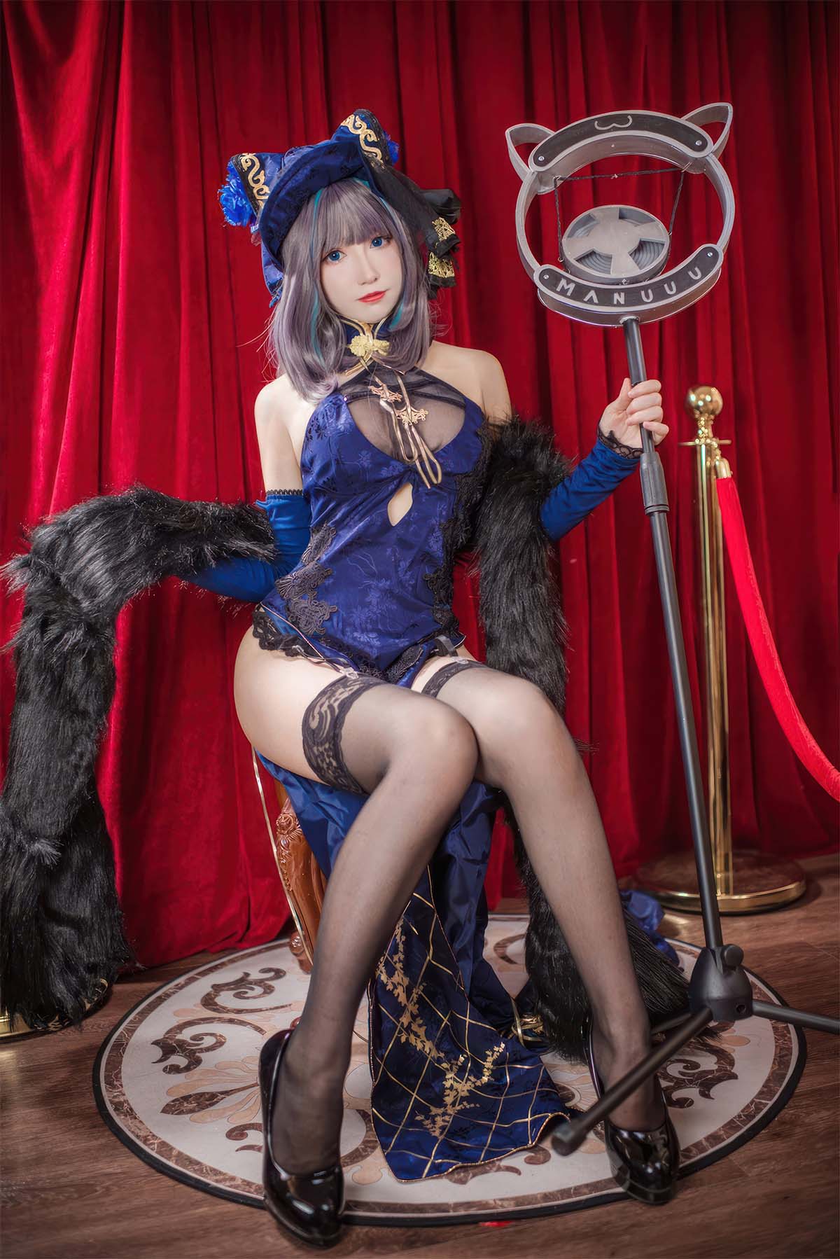 Coser衣衣 – 碧蓝航线 柴郡旗袍 Cosplay-第1张