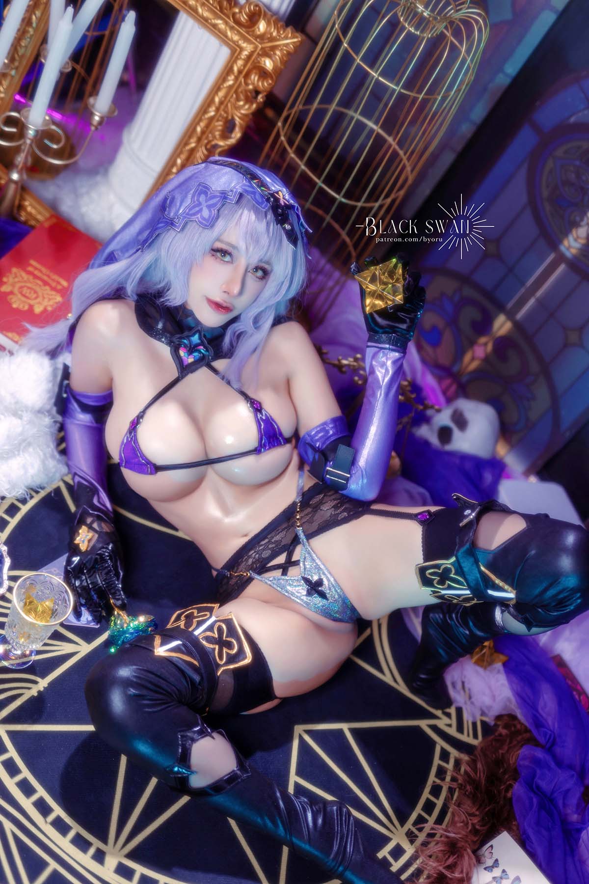 日本性感萝莉Byoru – Black Swan Cosplay-第1张