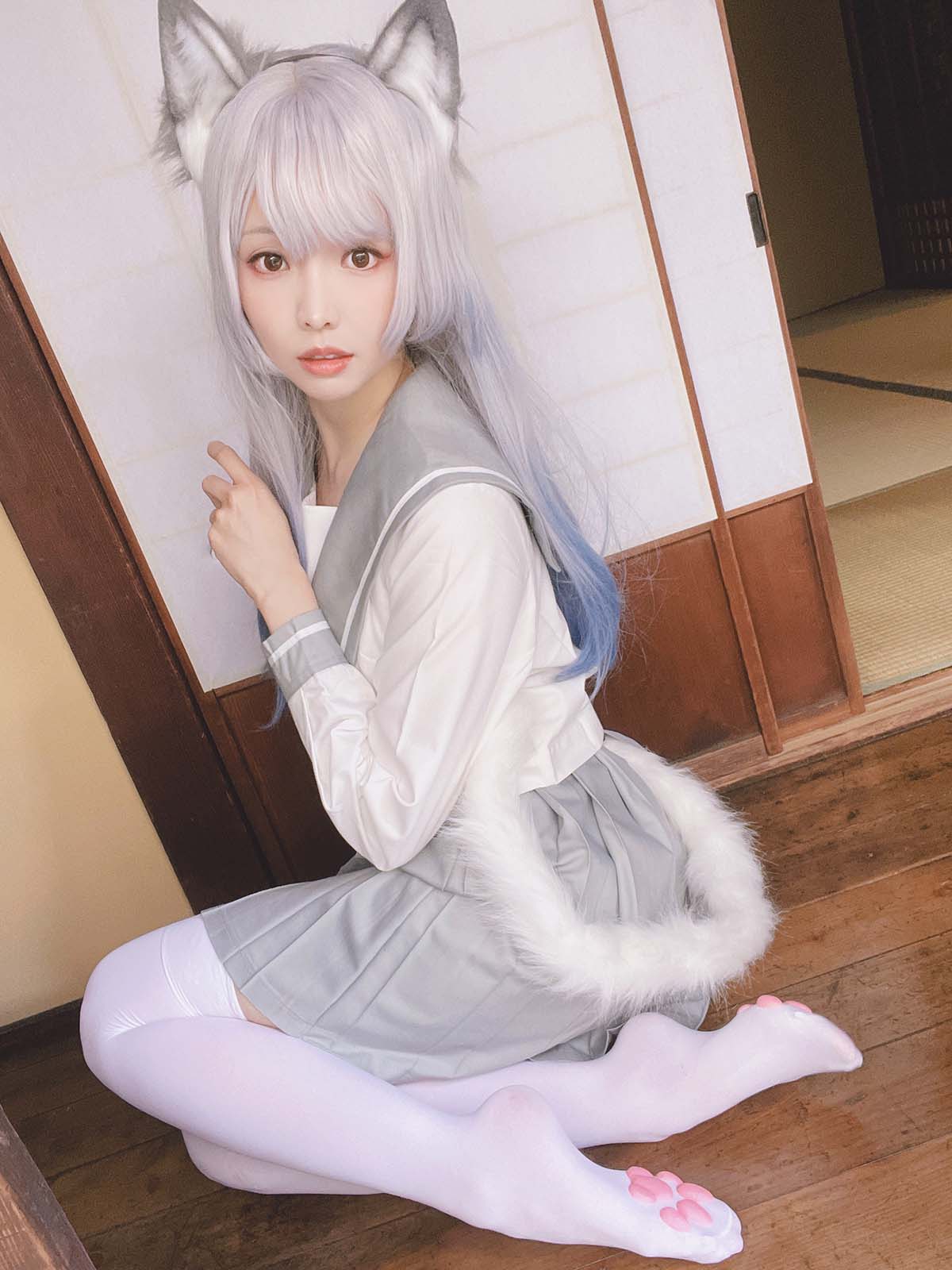 Ely_eee(ElyEE子) – Veranda White Cat緣廊白貓 Cosplay-第1张