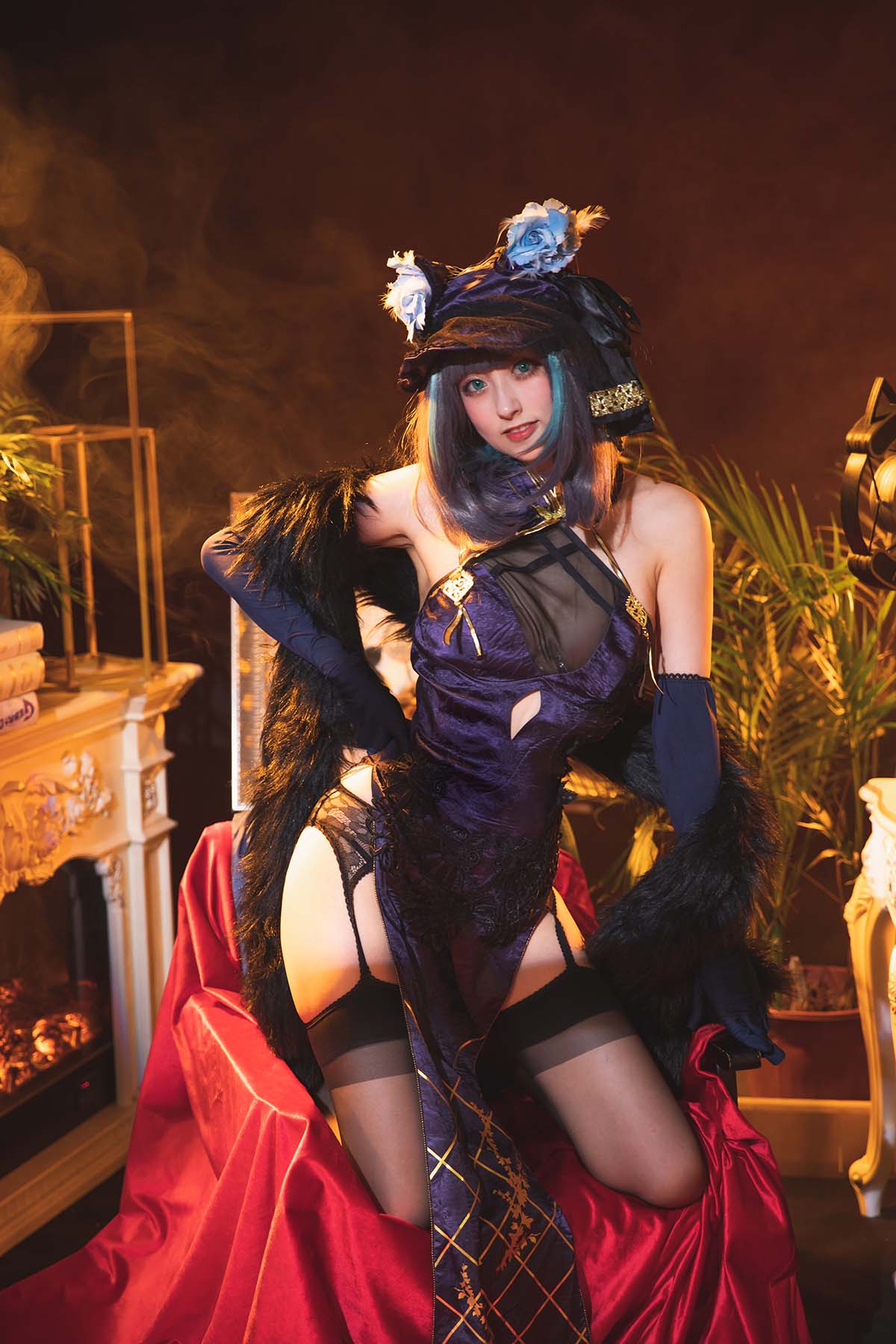 Luisa_零纱 – 柴郡旗袍 Cosplay-第1张