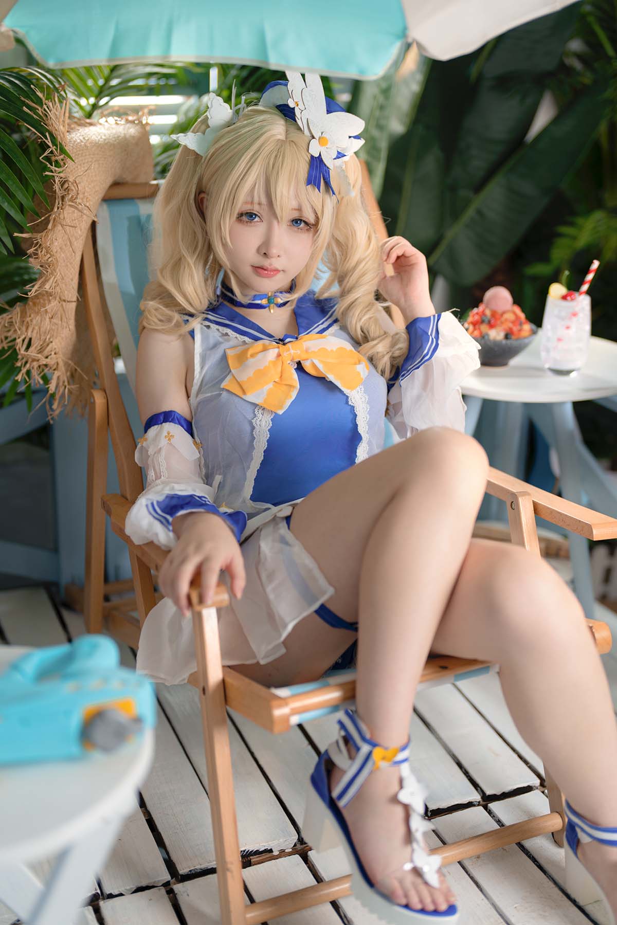 樱梨梨 – 芭芭拉泳装 Cosplay-第1张