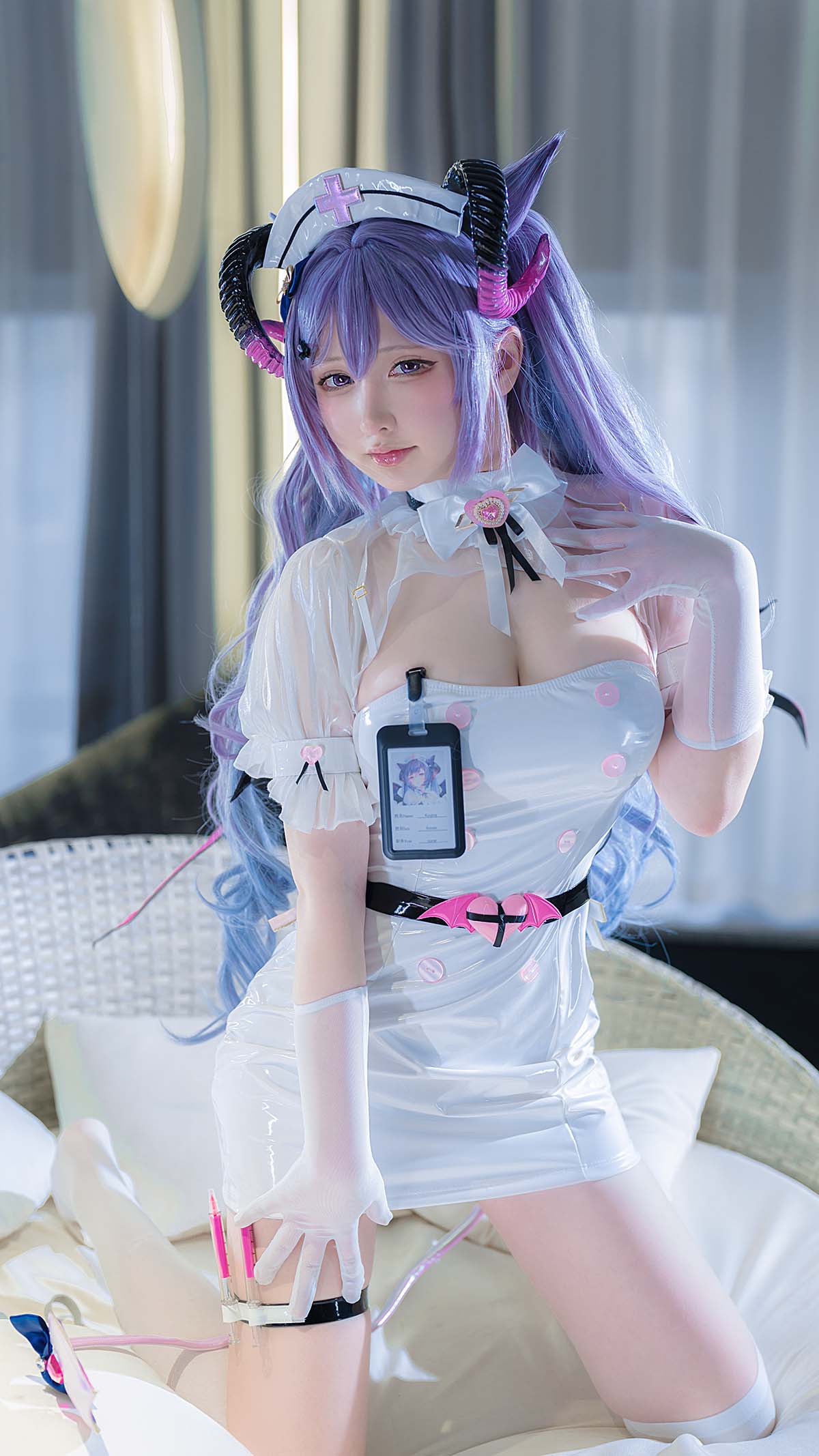樱梨梨 – 刻晴魅魔护士 Cosplay-第1张