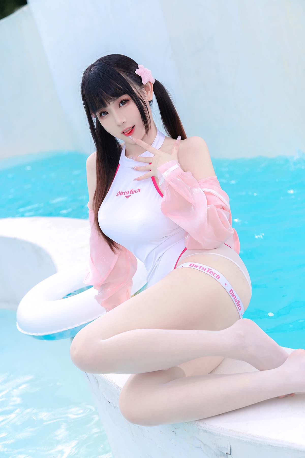 miko酱ww – 粉白海月姬 Cosplay-第1张