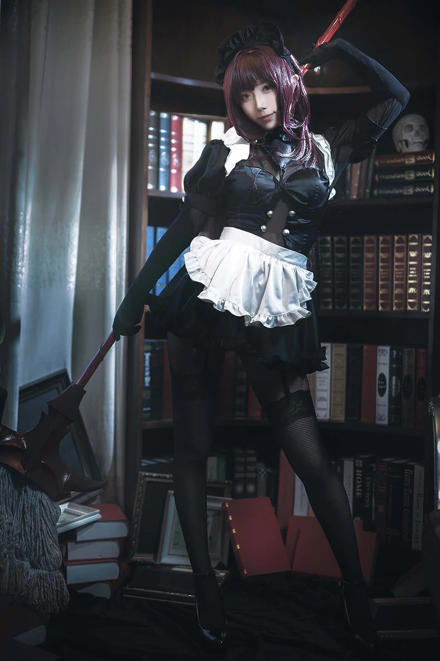 切切celia – FGO 斯卡哈 女仆 Cosplay-第1张