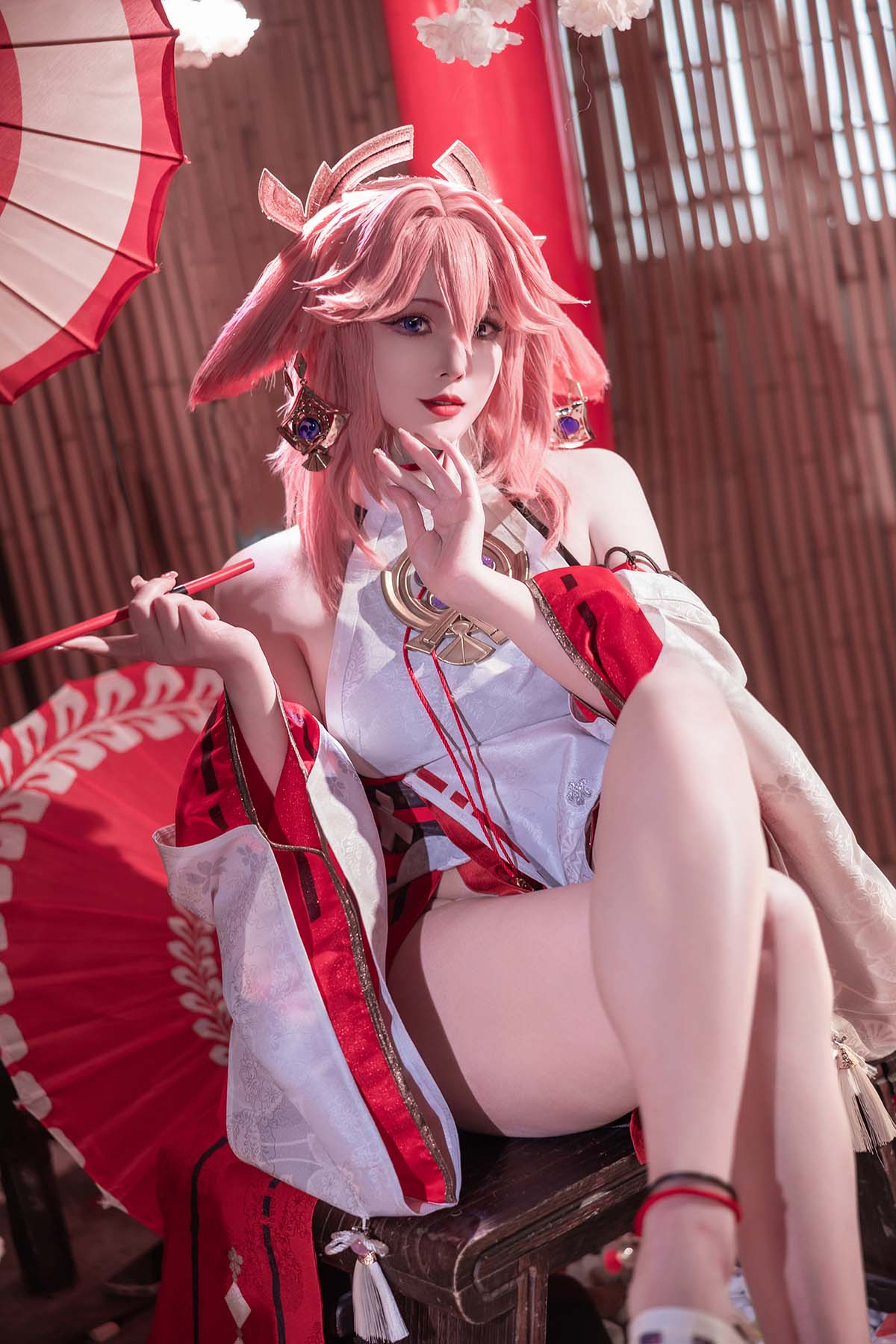 Natsuko夏夏子 – 八重神子 Cosplay-第1张