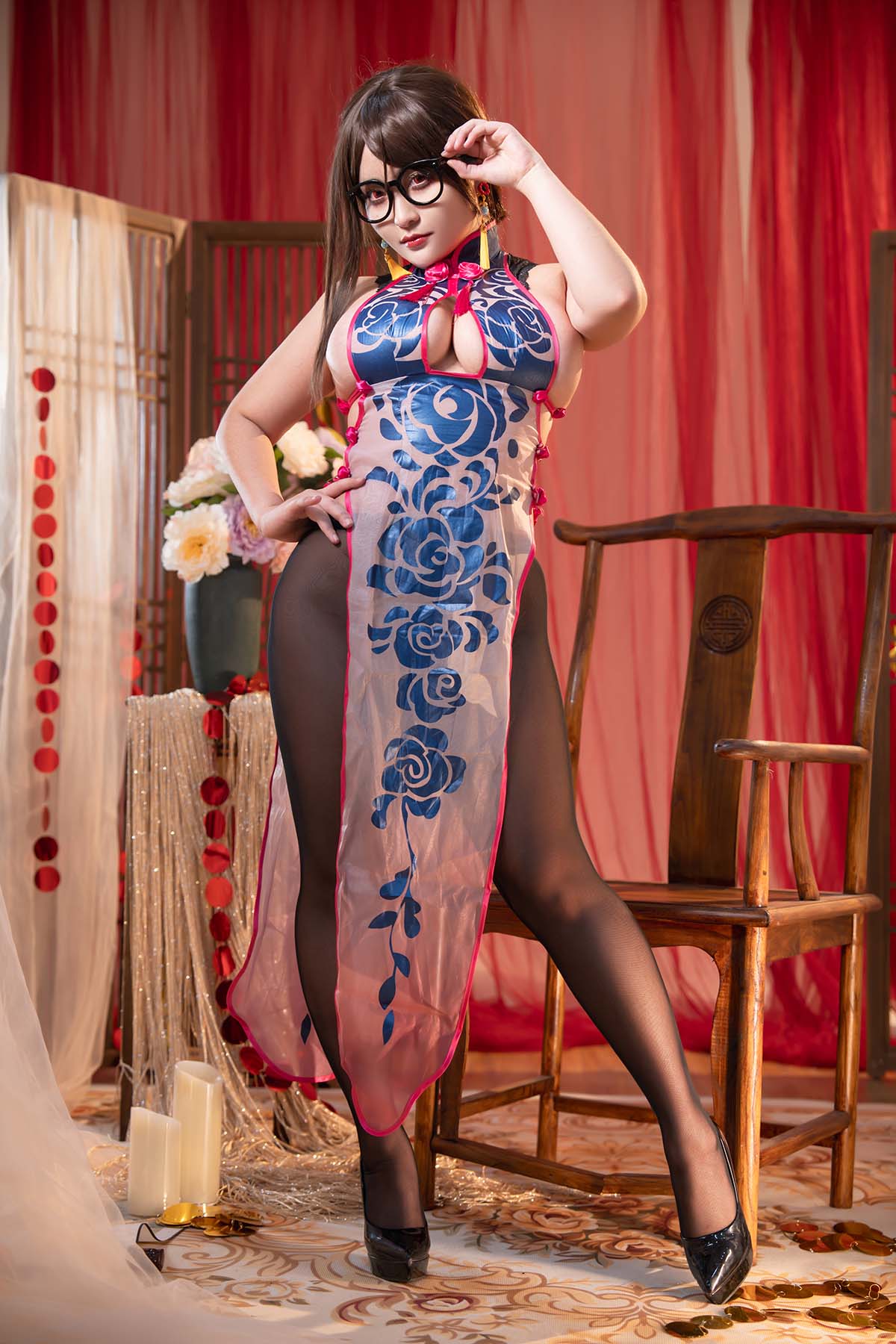 洛璃LoLiSAMA – 虞姬旗袍 Cosplay-第1张
