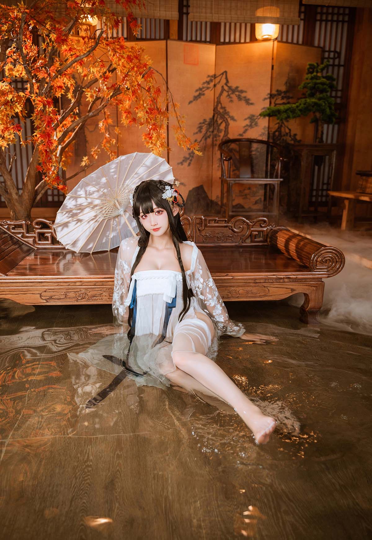y妹不是小叶 – 碧蓝航线 逸仙 膏发凝脂 Cosplay-第1张