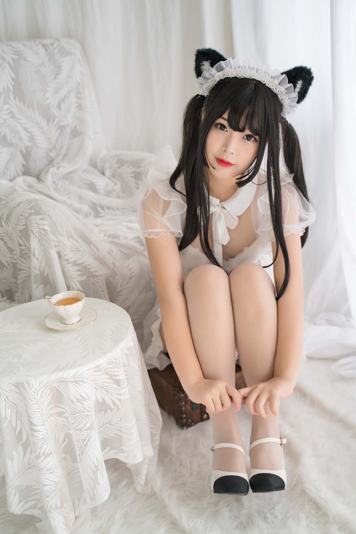 白烨 – 白猫透明女仆 Cosplay-第1张