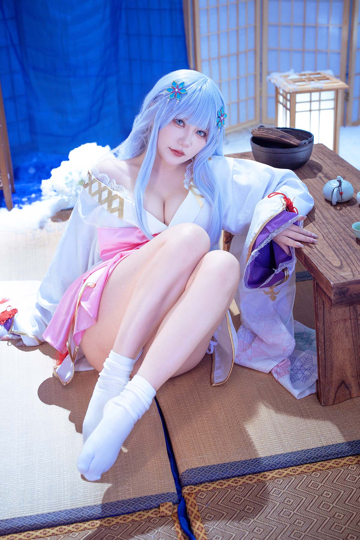 是一只熊仔吗 – 白雪姬 (美少女万华镜异闻：雪女) Cosplay-第1张
