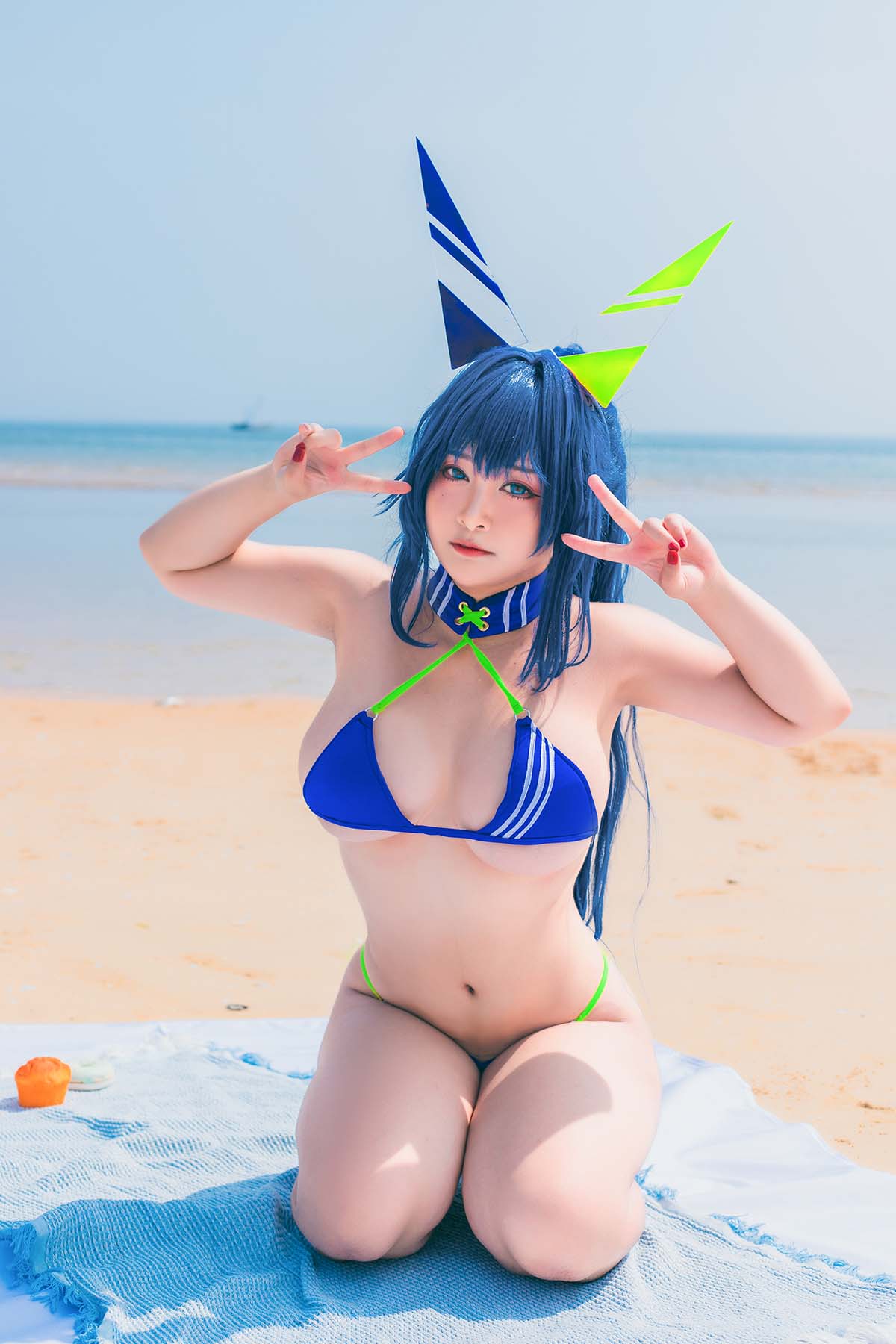 洛璃LoLiSAMA – 热恋的盛夏 花园泳装 Cosplay-第1张