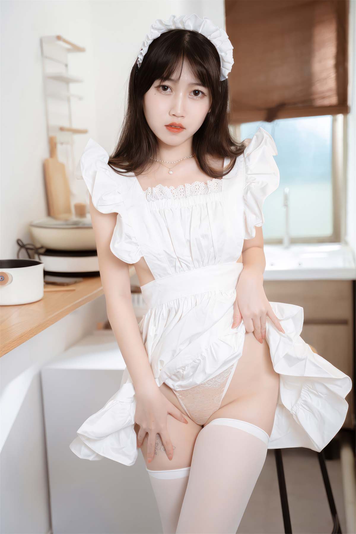 不呆猫 – 厨房小女仆 Cosplay-第1张
