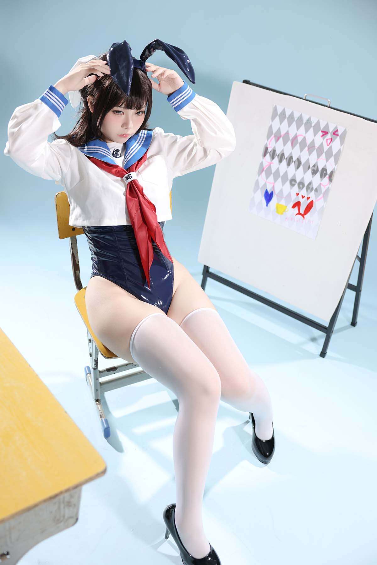 G44不会受伤 – 水手服兔女郎咖啡厅 Cosplay-第1张