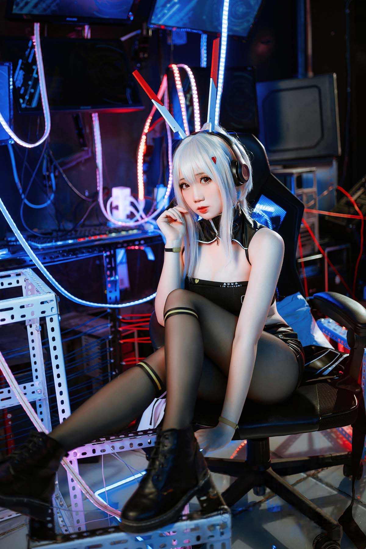 焖焖碳 – 绫波鬼神乐队 Cosplay-第1张