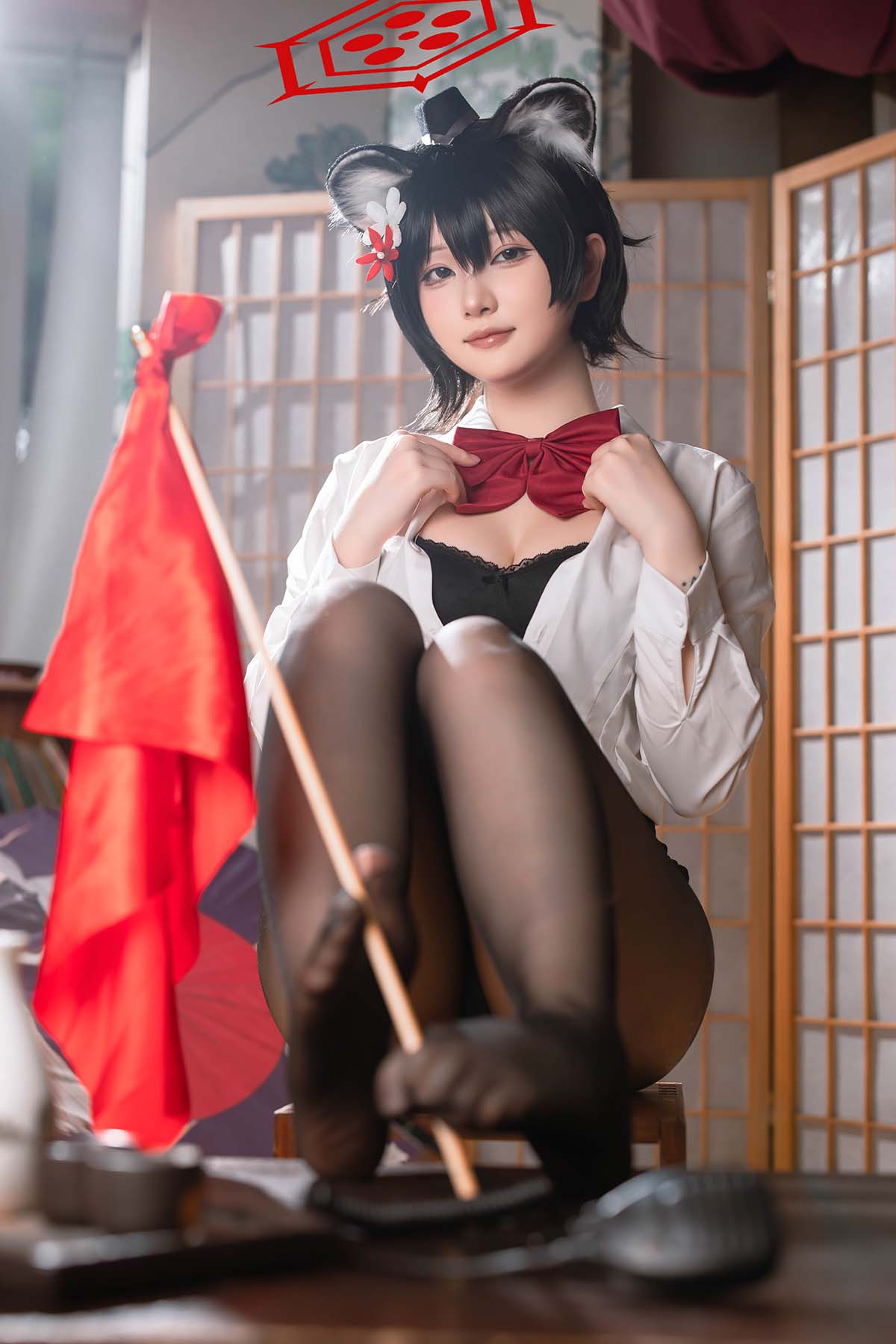 屿鱼 – 蔚蓝档案 春日椿 导游 Cosplay-第1张