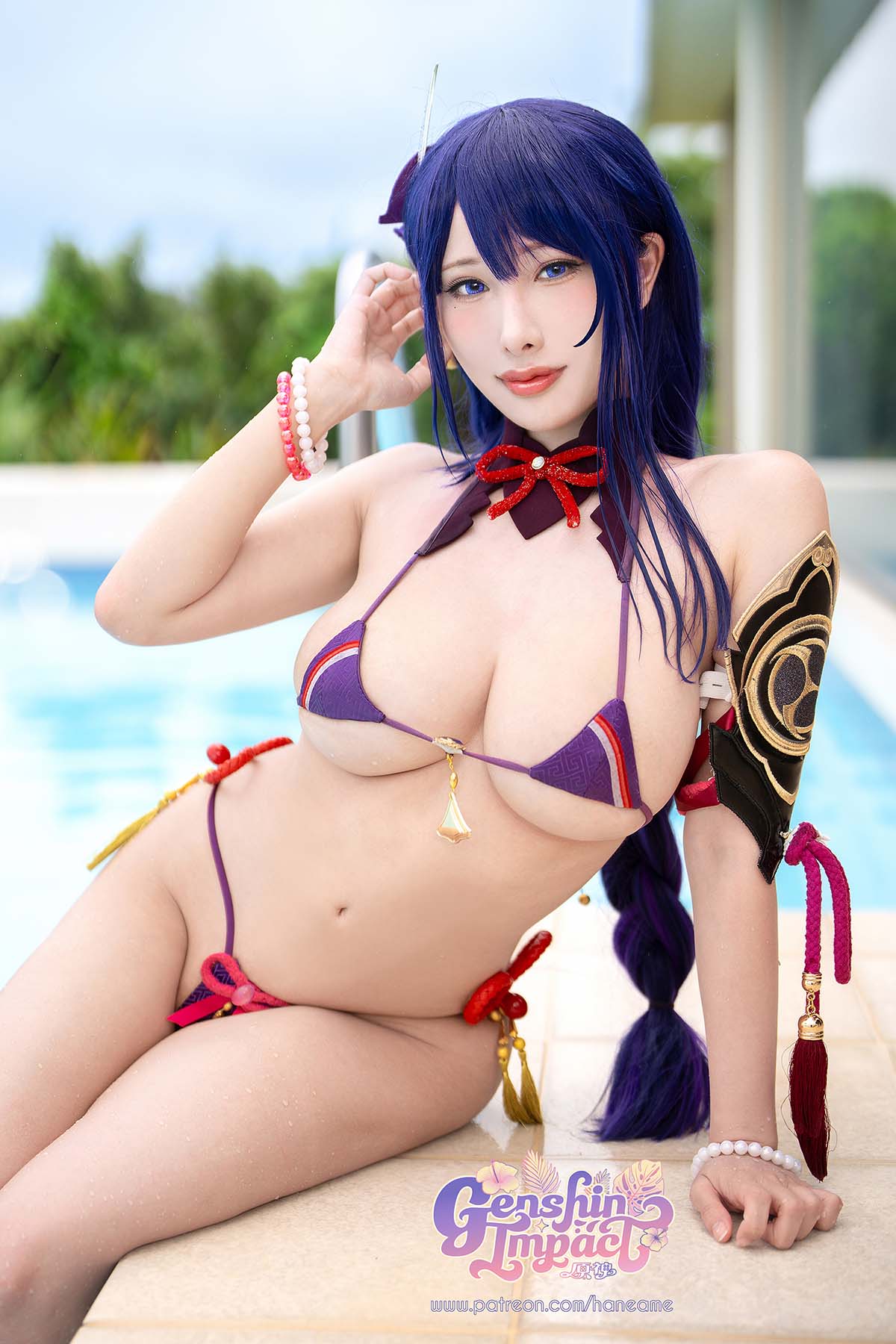 Hane Ame 雨波写真 – 原神 雷电将军 Cosplay-第1张