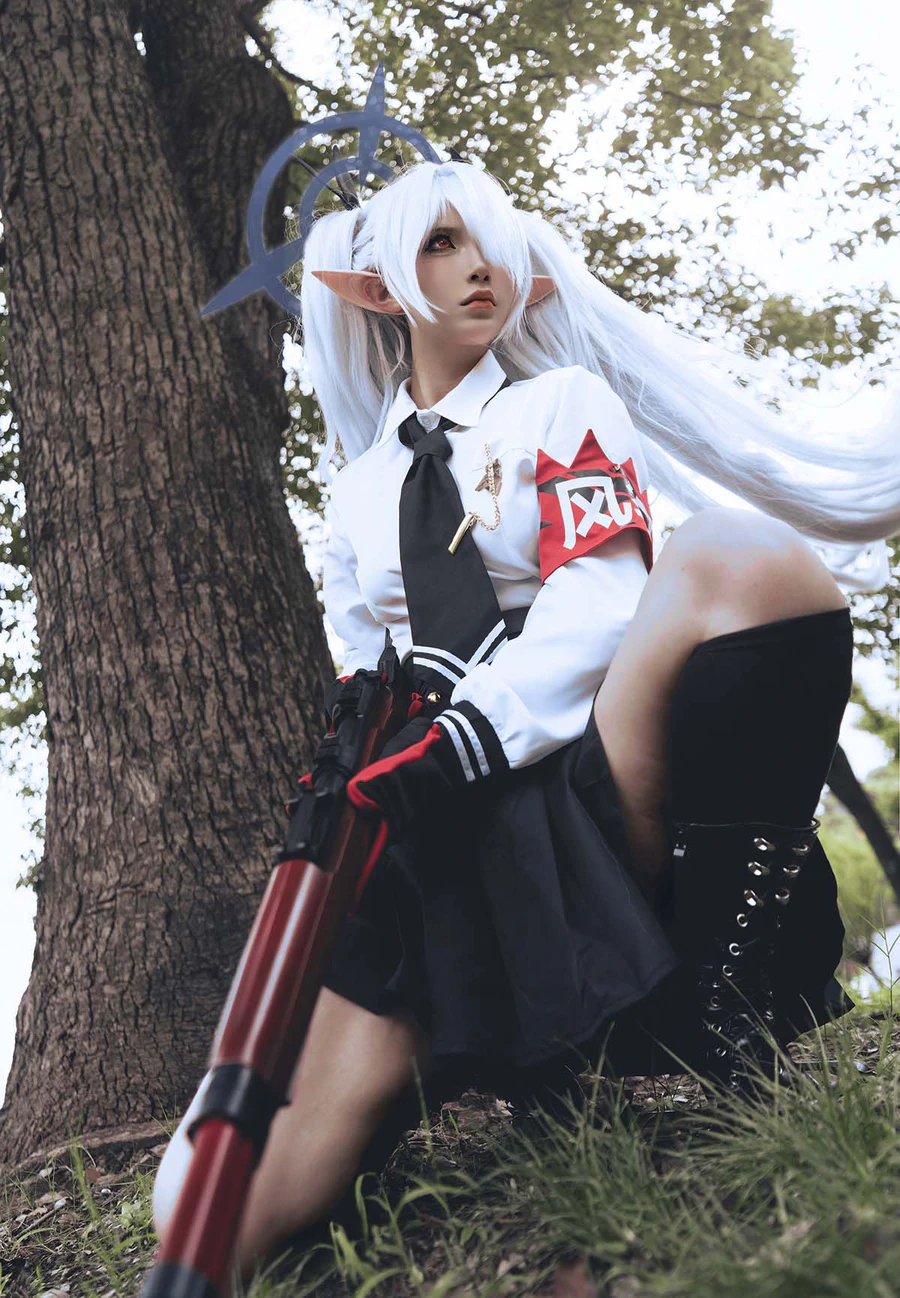 铁板烧鬼舞w – 蔚蓝档案 银镜伊织 Cosplay-第1张
