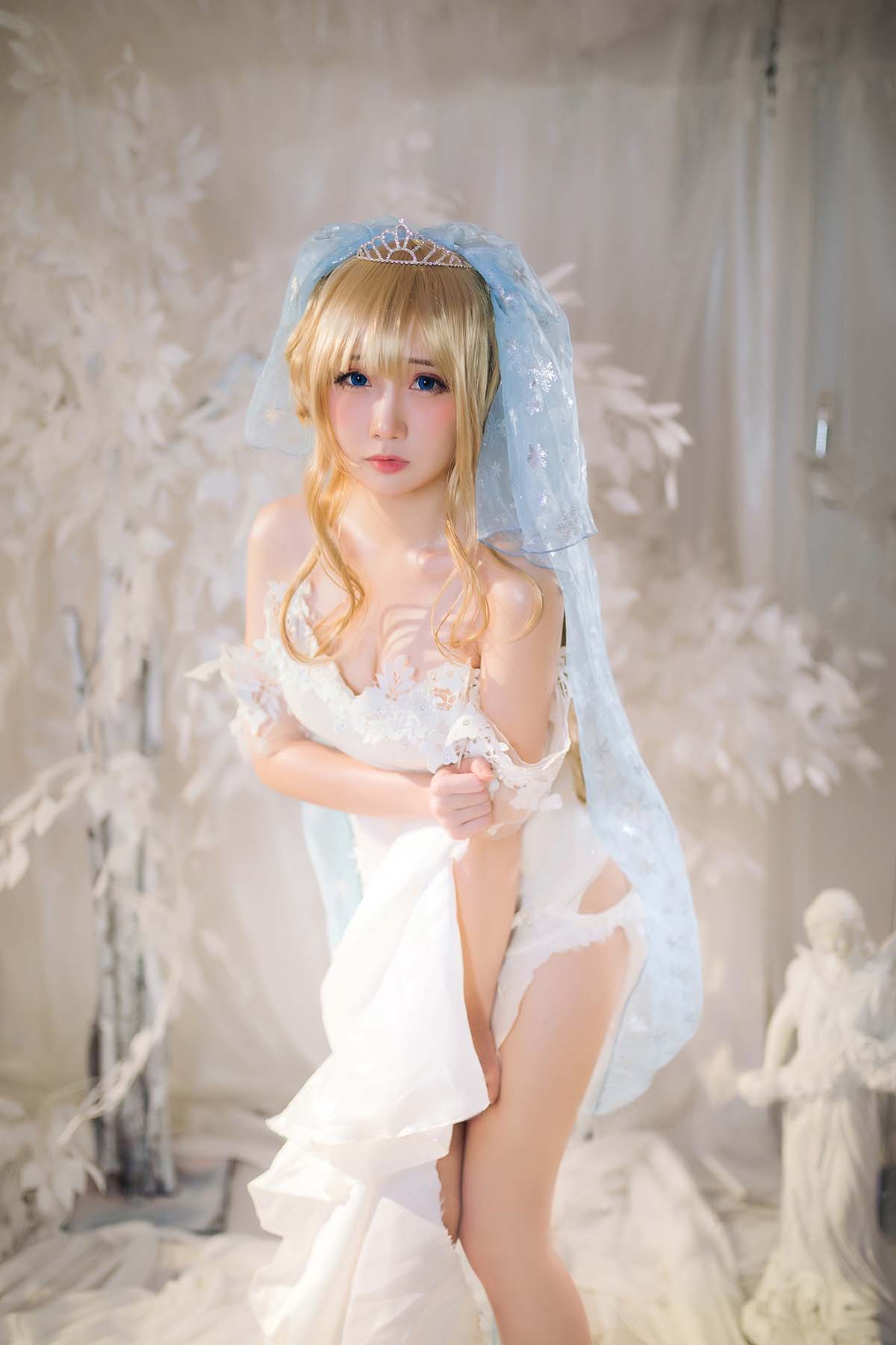 焖焖碳 – 少女前线 索米 婚纱 Cosplay-第1张
