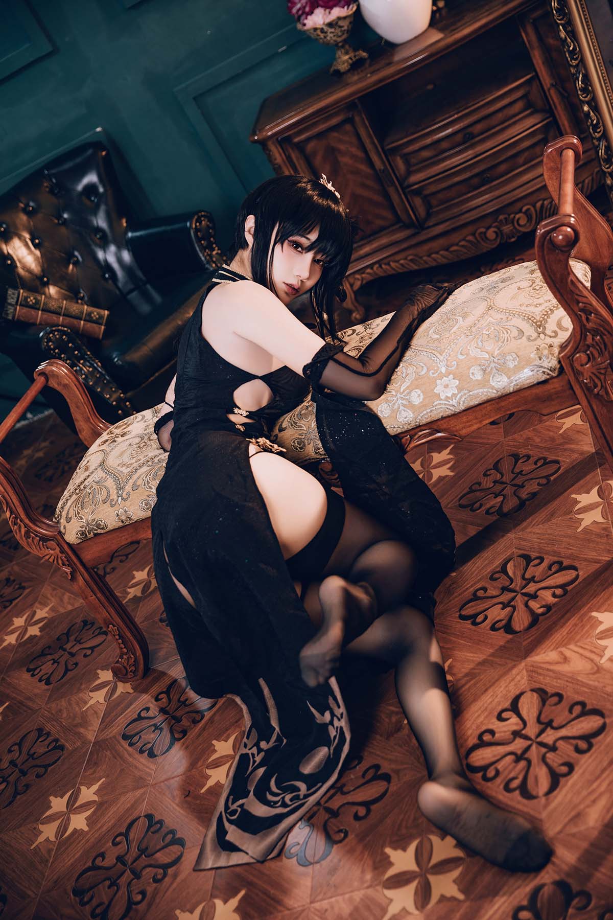 如月灰 – 碧蓝航线 镇海旗袍 Cosplay-第1张