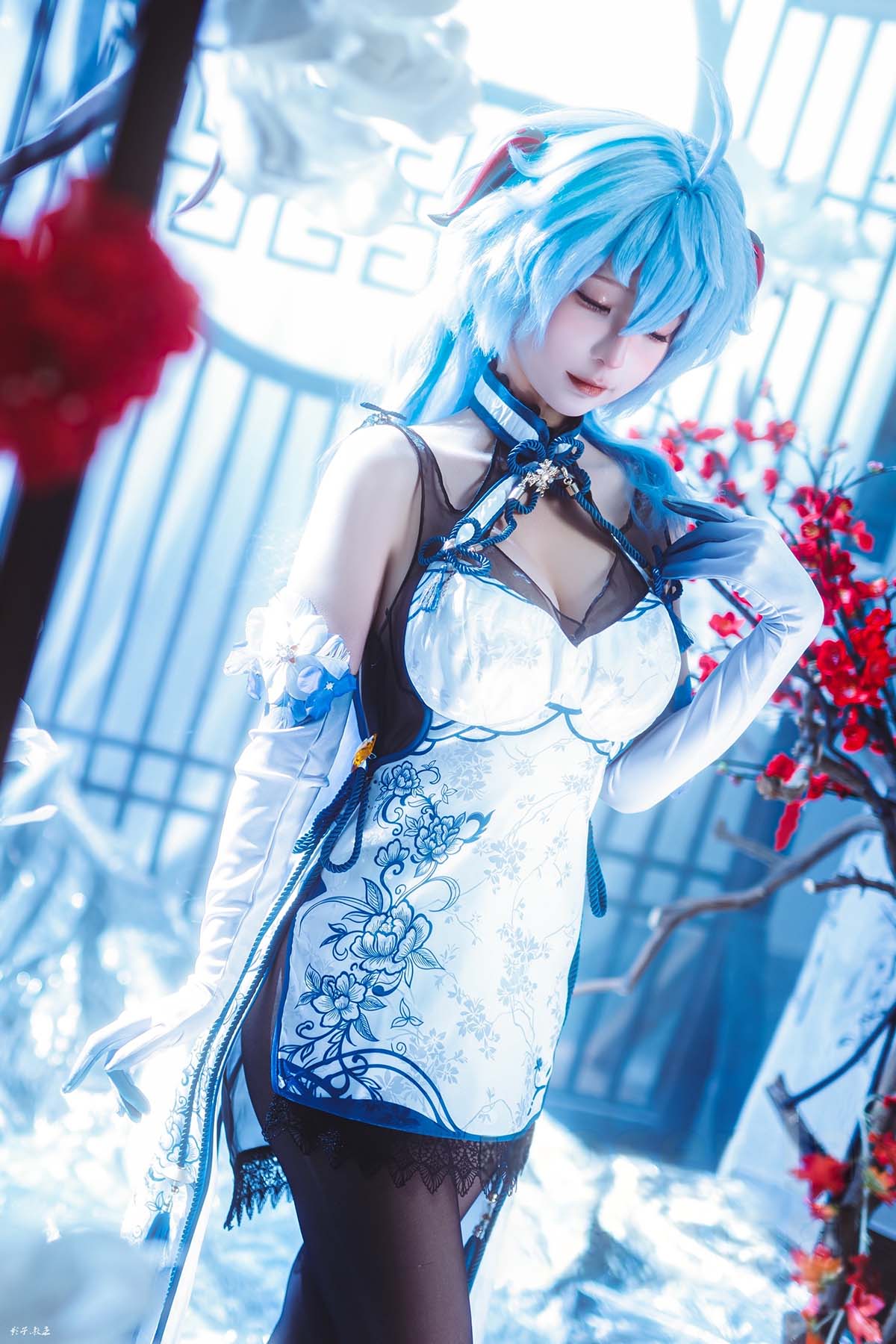 蠢沫沫 – 原神 甘雨旗袍 Cosplay-第1张