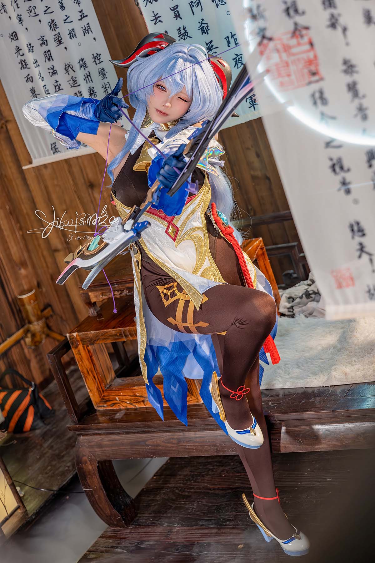 咬一口兔娘 – 循循守月 甘雨 Cosplay-第1张
