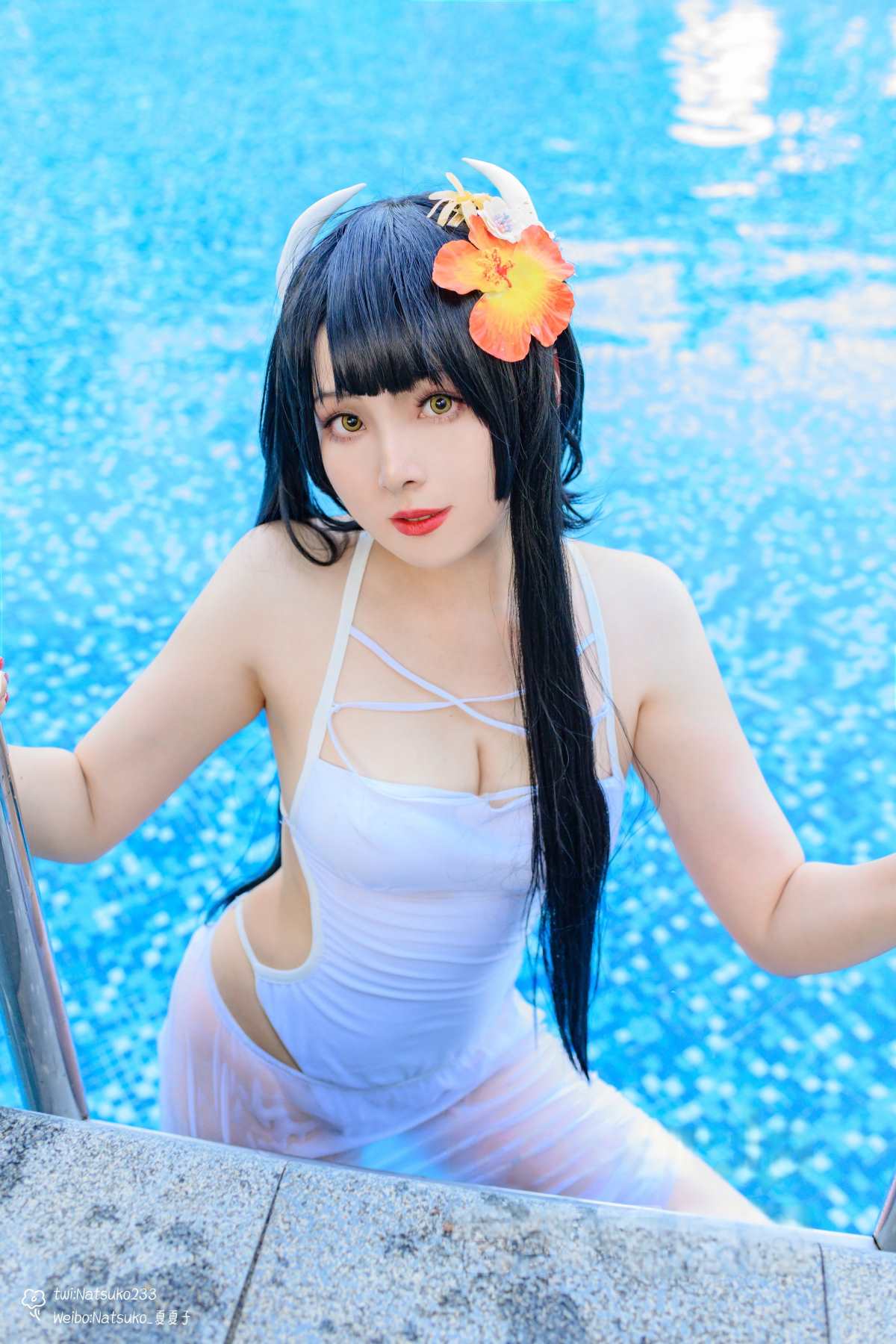 Natsuko夏夏子 – 碧蓝航线 比叡泳装 Cosplay-第1张