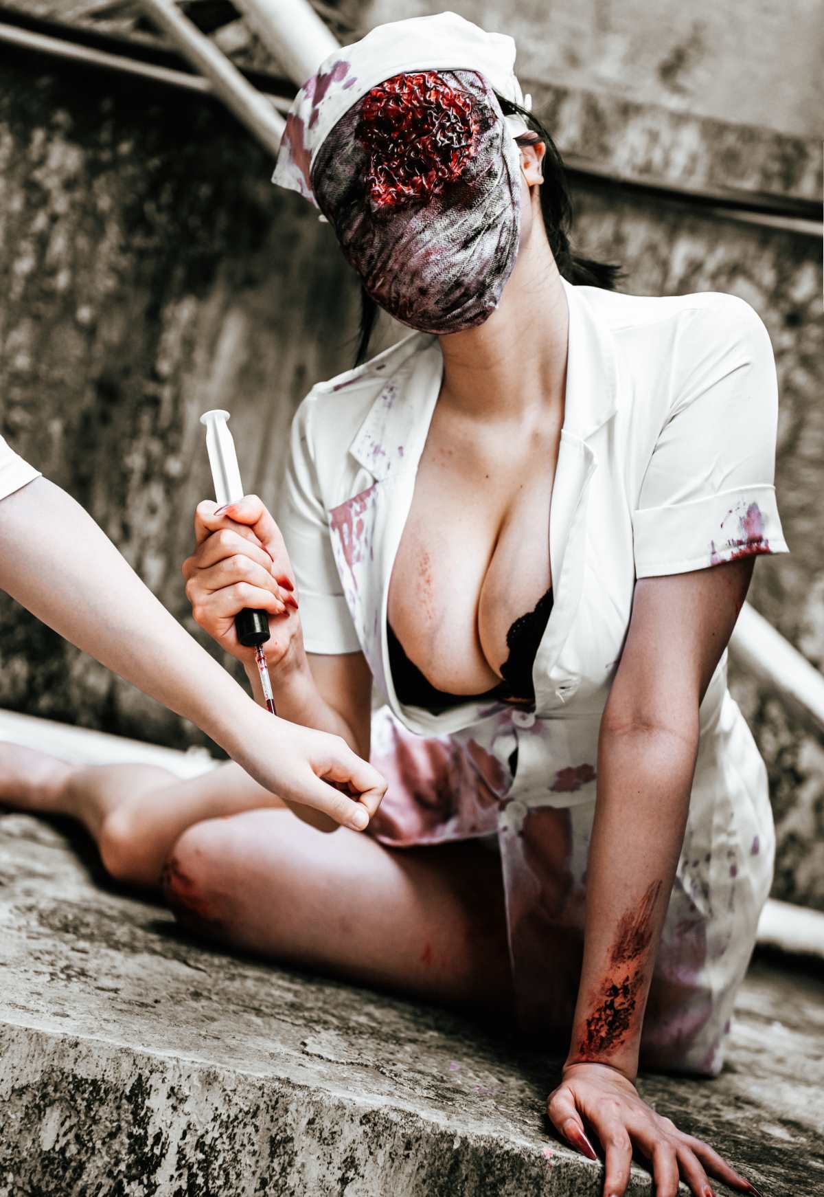 兔胖胖min – 寂静岭丧尸护士 Cosplay-第1张