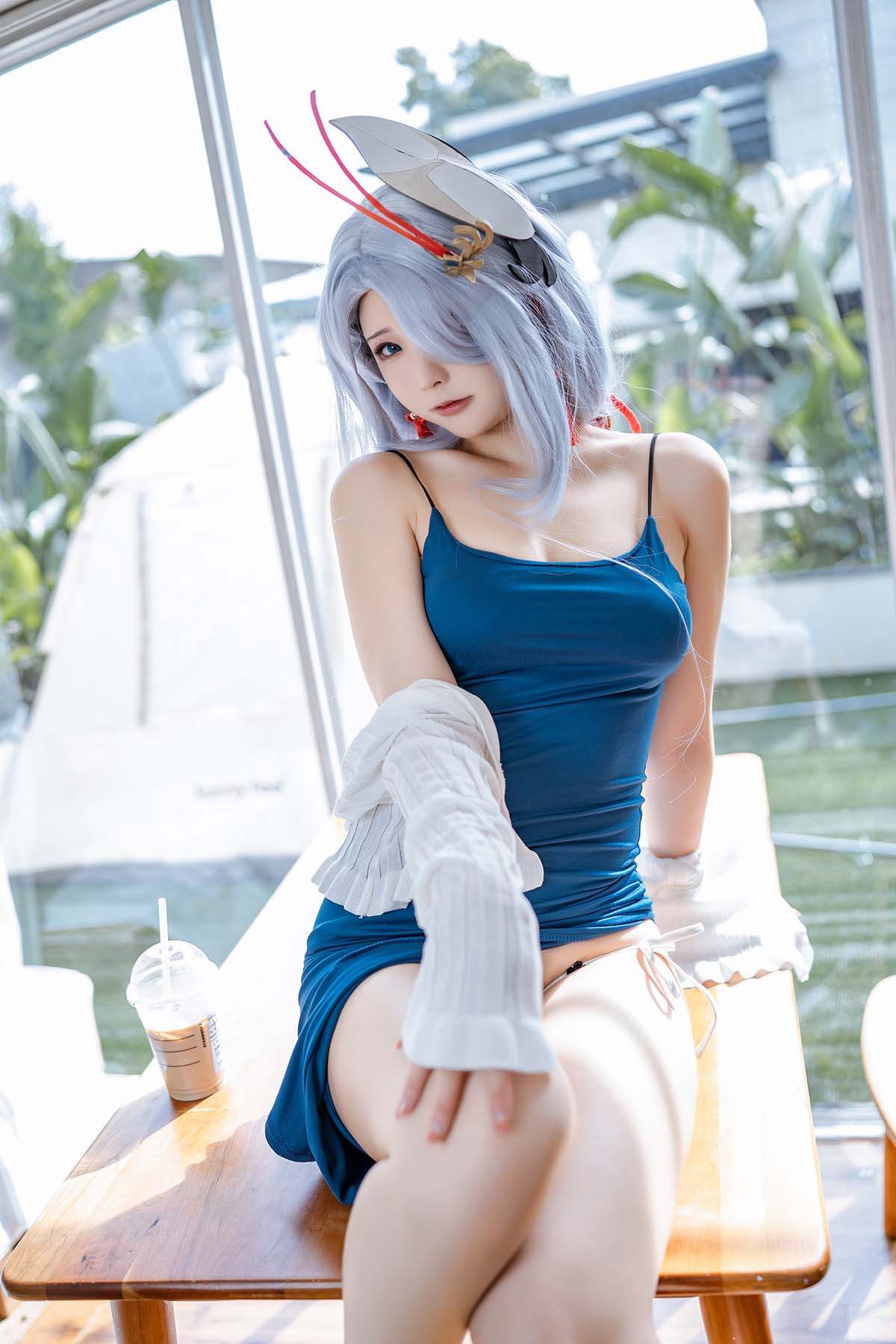 Quan冉有点饿 – 原神 申鹤同人礼服 Cosplay-第1张