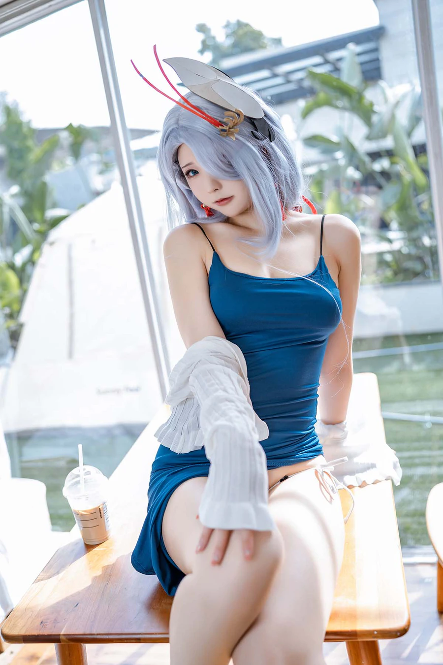 Quan冉有点饿 – 原神 申鹤同人礼服 Cosplay-第1张