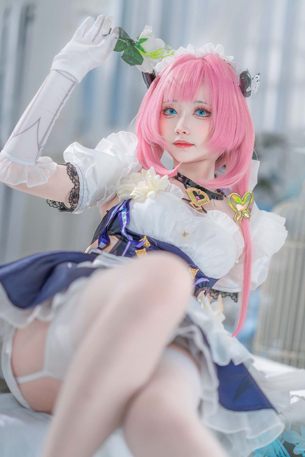大大卷卷小卷 – 崩坏3 爱莉希雅女仆 Cosplay-第1张