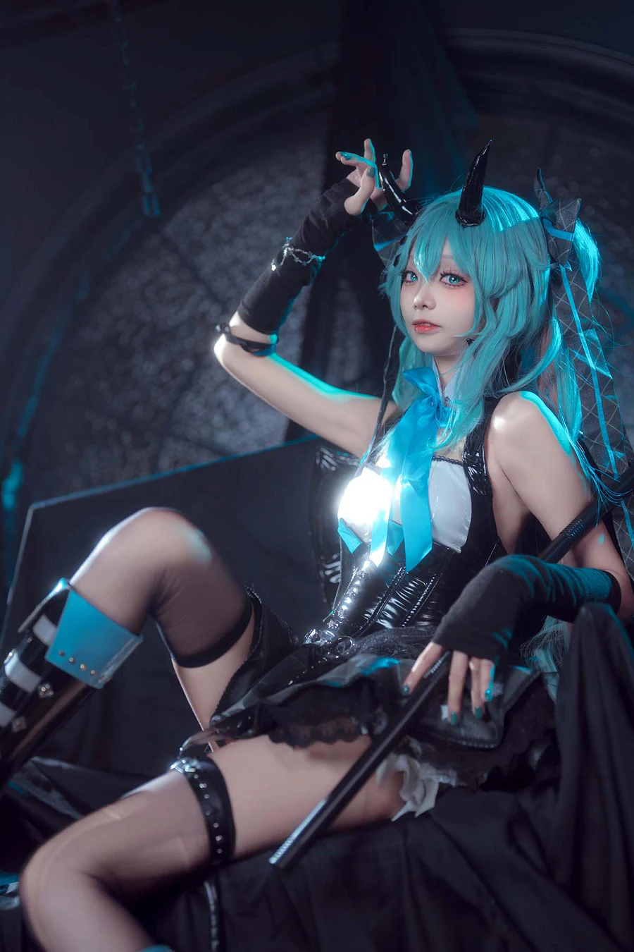 艾西aiwest – 初音小恶魔 Cosplay-第1张