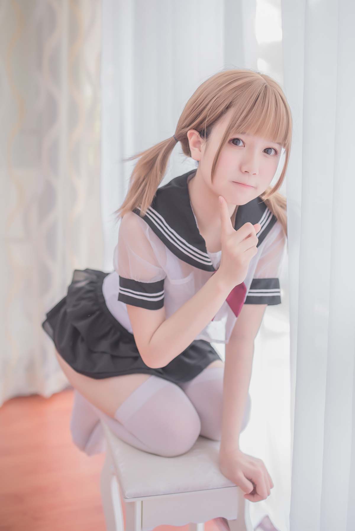 白金Saki写真 – 春日野穹 兔女郎 Cosplay-第1张