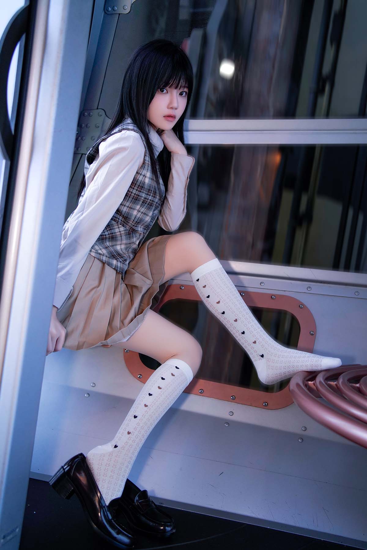 桜桃喵 – 制服摩天轮 Cosplay-第1张