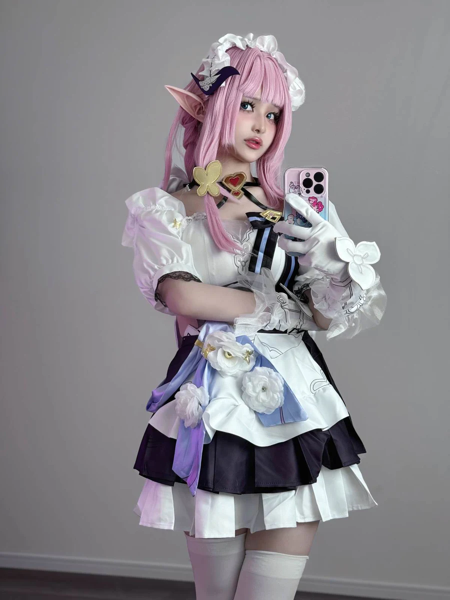 幼愛youmeko – 崩坏3 爱莉希雅女仆装 Cosplay-第1张