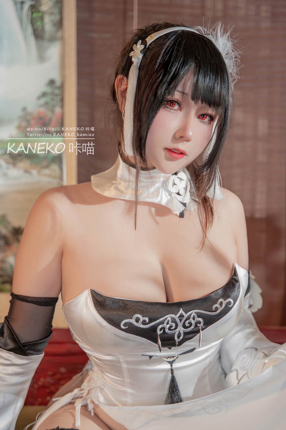 KANEKO_咔喵 – 碧蓝航线 镇海 白旗袍 Cosplay-第1张