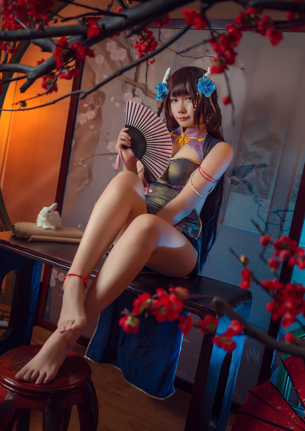 麻花麻花酱 – 比睿旗袍 Cosplay-第1张