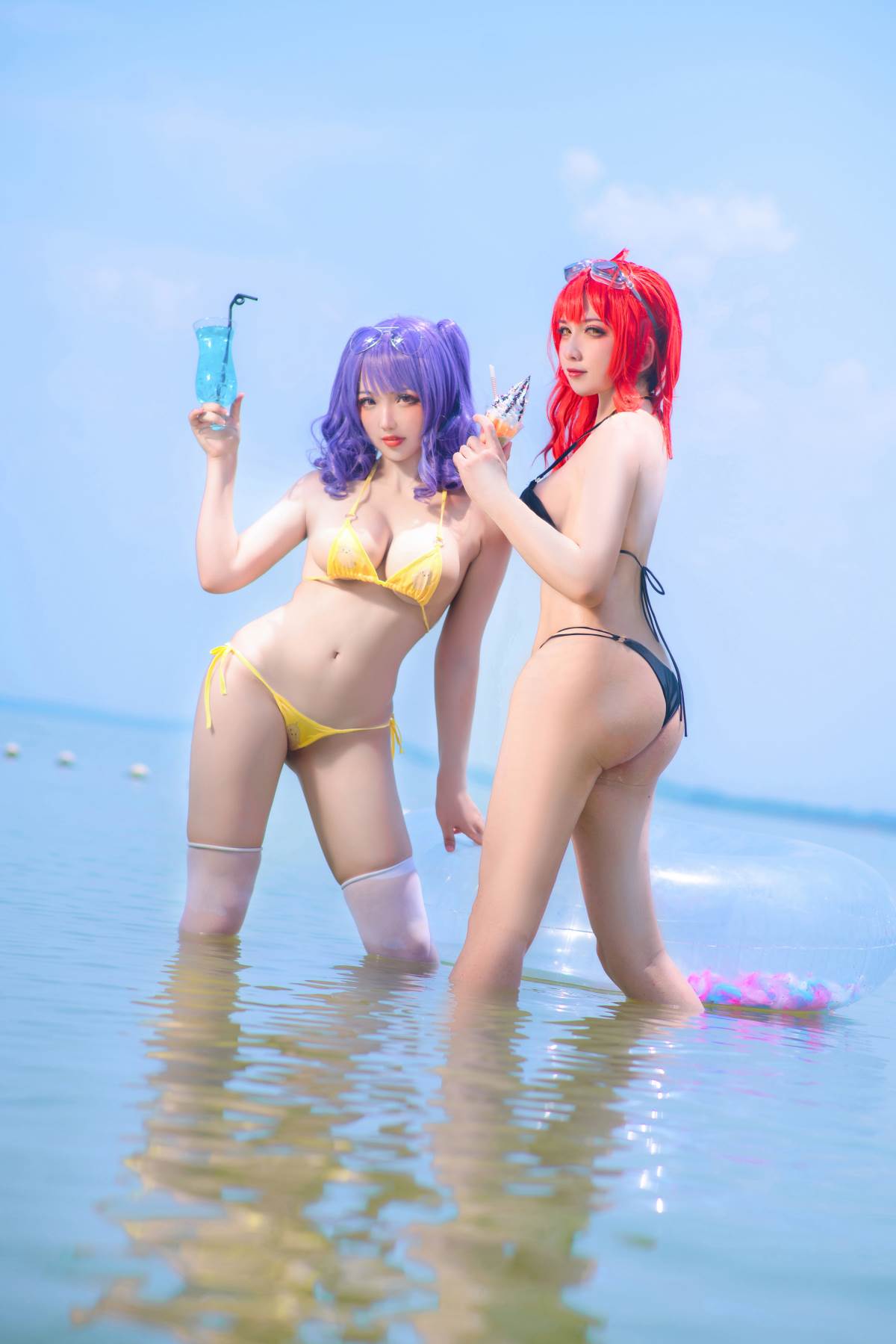 隼隼子 & 刺青Poi – 沙滩排球 Cosplay-第1张