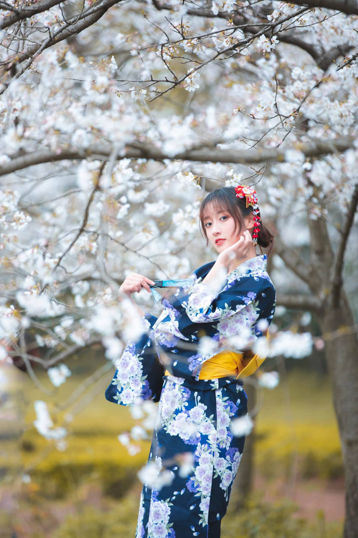 冬马路纱 – 樱园浴衣 Cosplay-第1张
