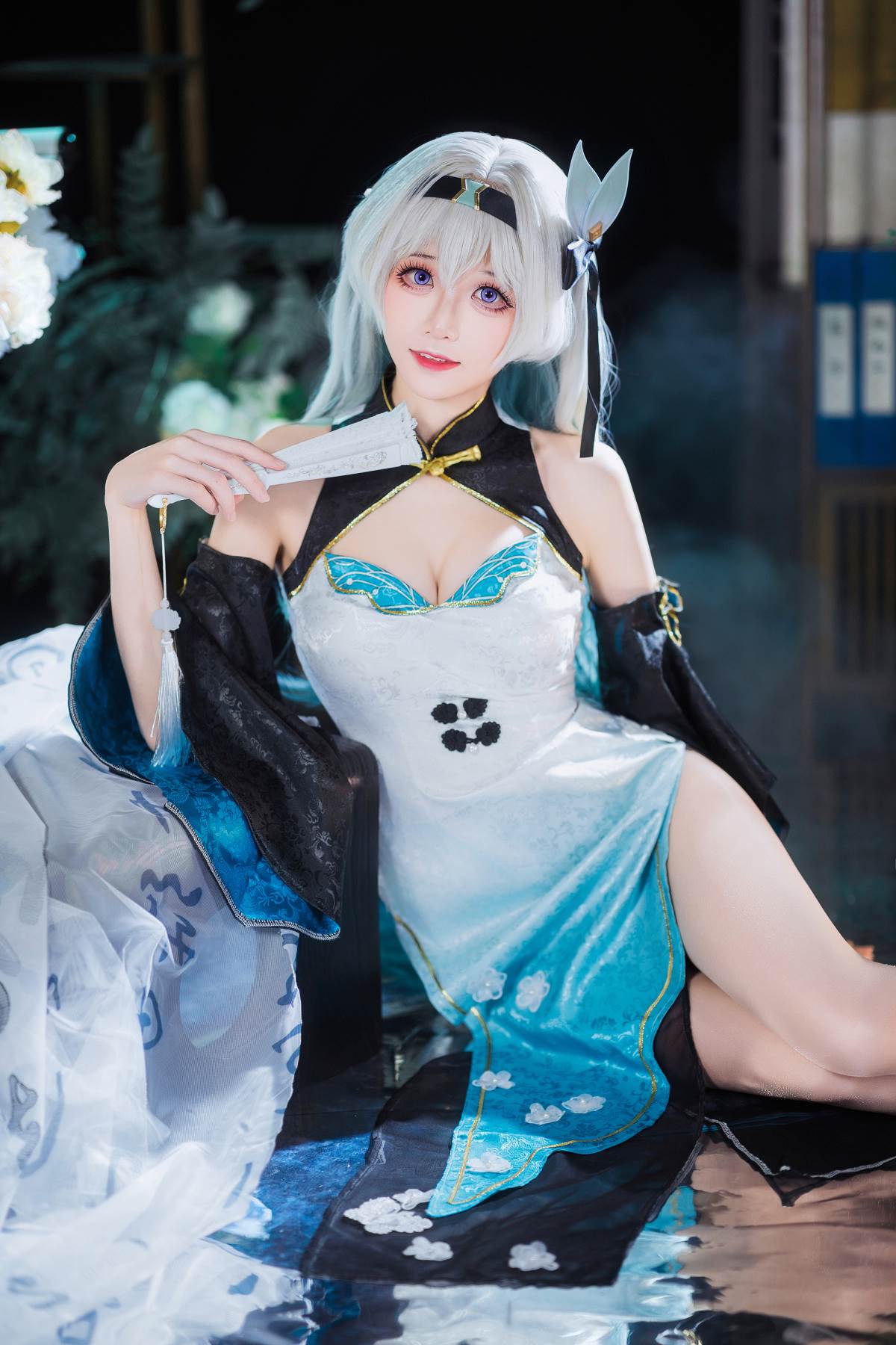 Tomoyo酱 – 星穹铁道 流萤旗袍 Cosplay-第1张