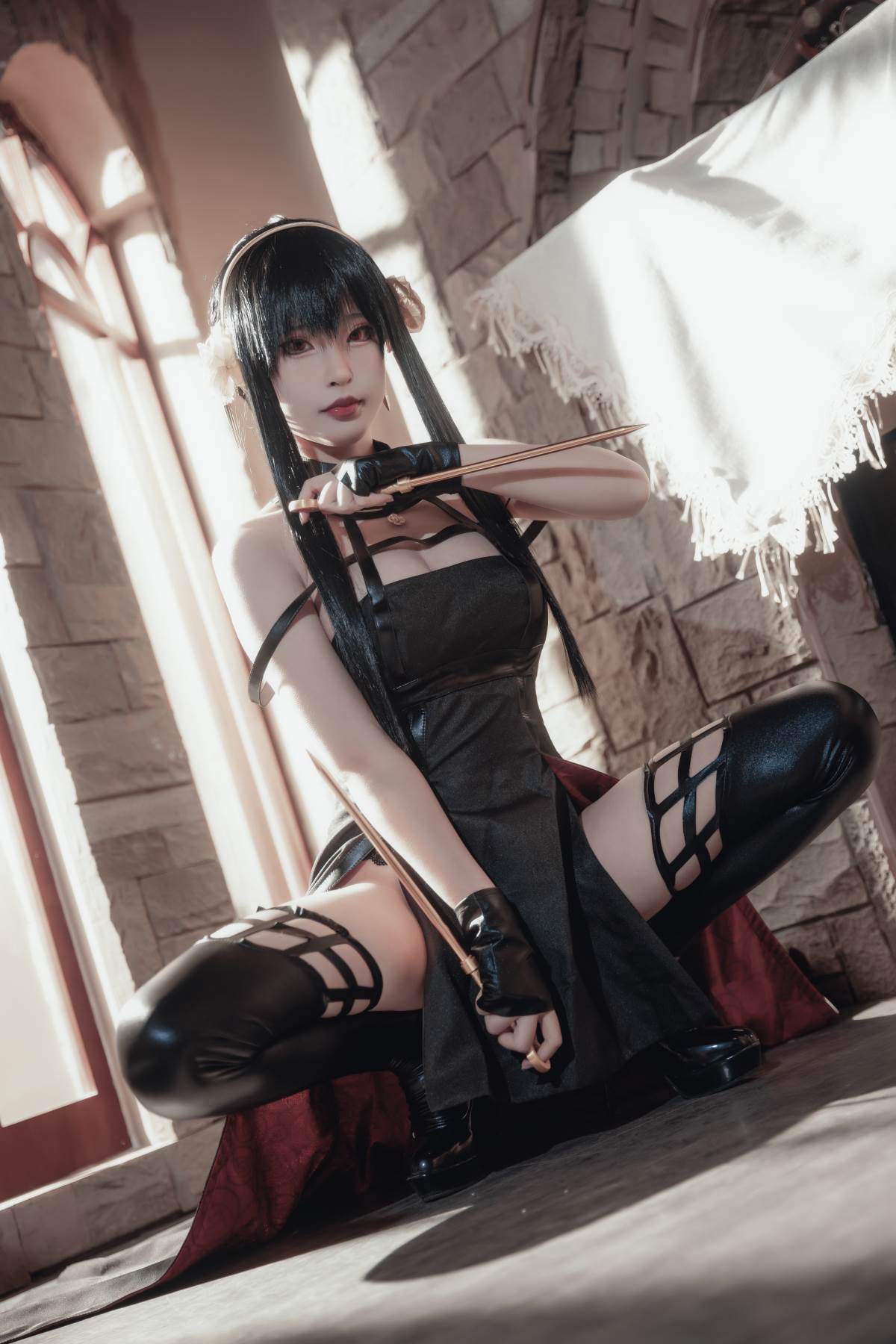 清水由乃 – 间谍过家家 约尔战斗服 Cosplay-第1张