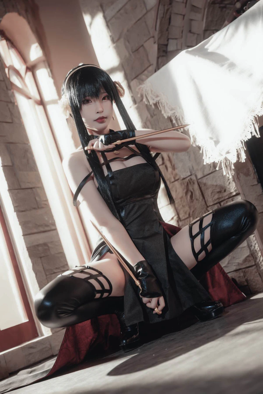 清水由乃 – 间谍过家家 约尔战斗服 Cosplay-第1张
